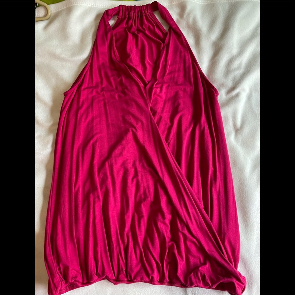 Yesfashion Hot Pink Razor Back Top - Size L